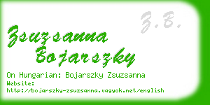 zsuzsanna bojarszky business card